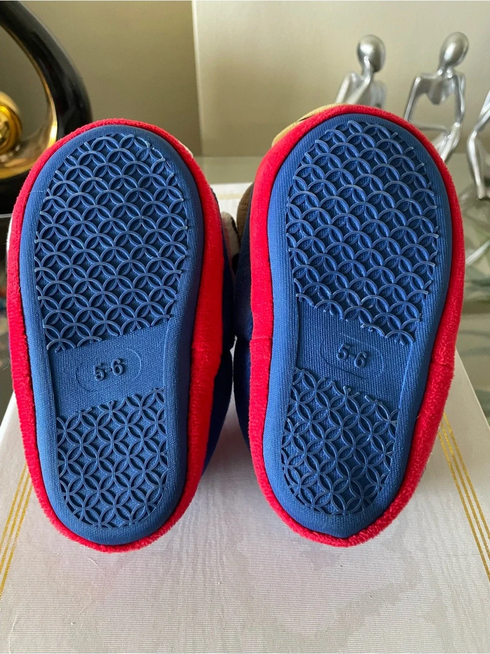 Paw Patrol Boys Slippers - Size 5-6 - Chase and Marshall